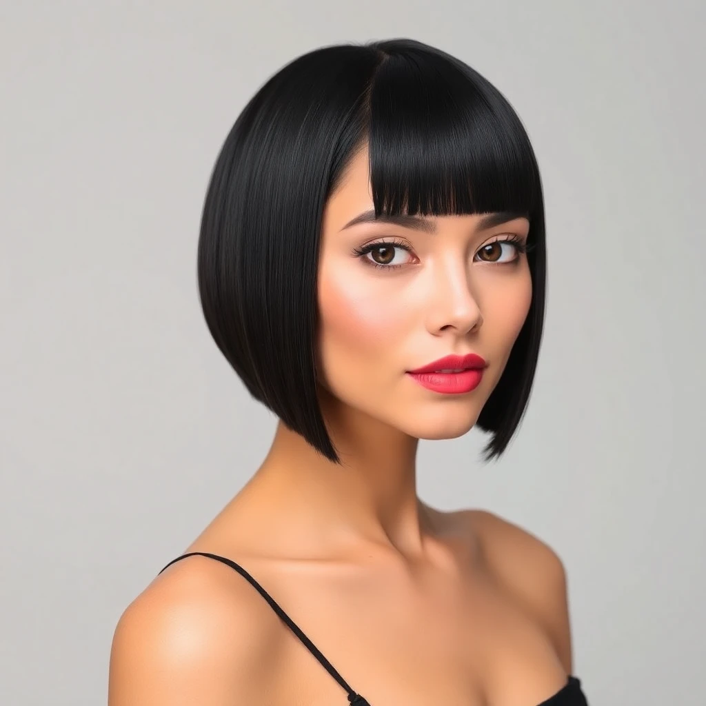 Virtual haircut try on — long layers with highlights added by AI