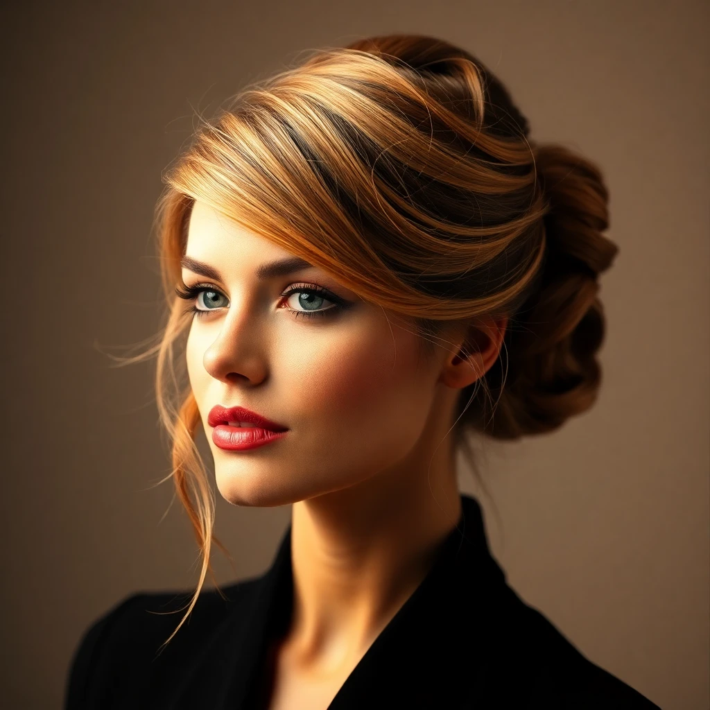 Hairstyle simulator — curly texture and volume added to straight hair