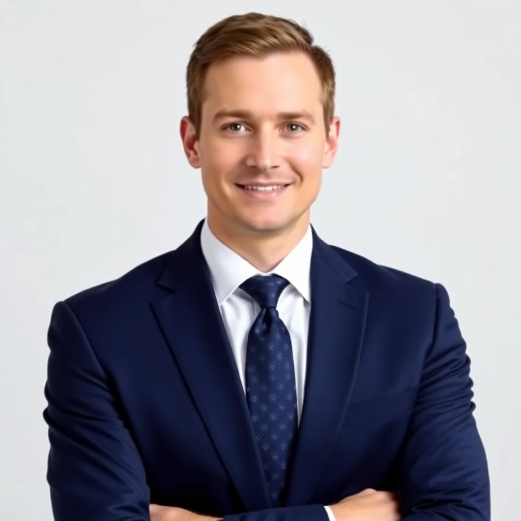 AI headshot example — business man in suit